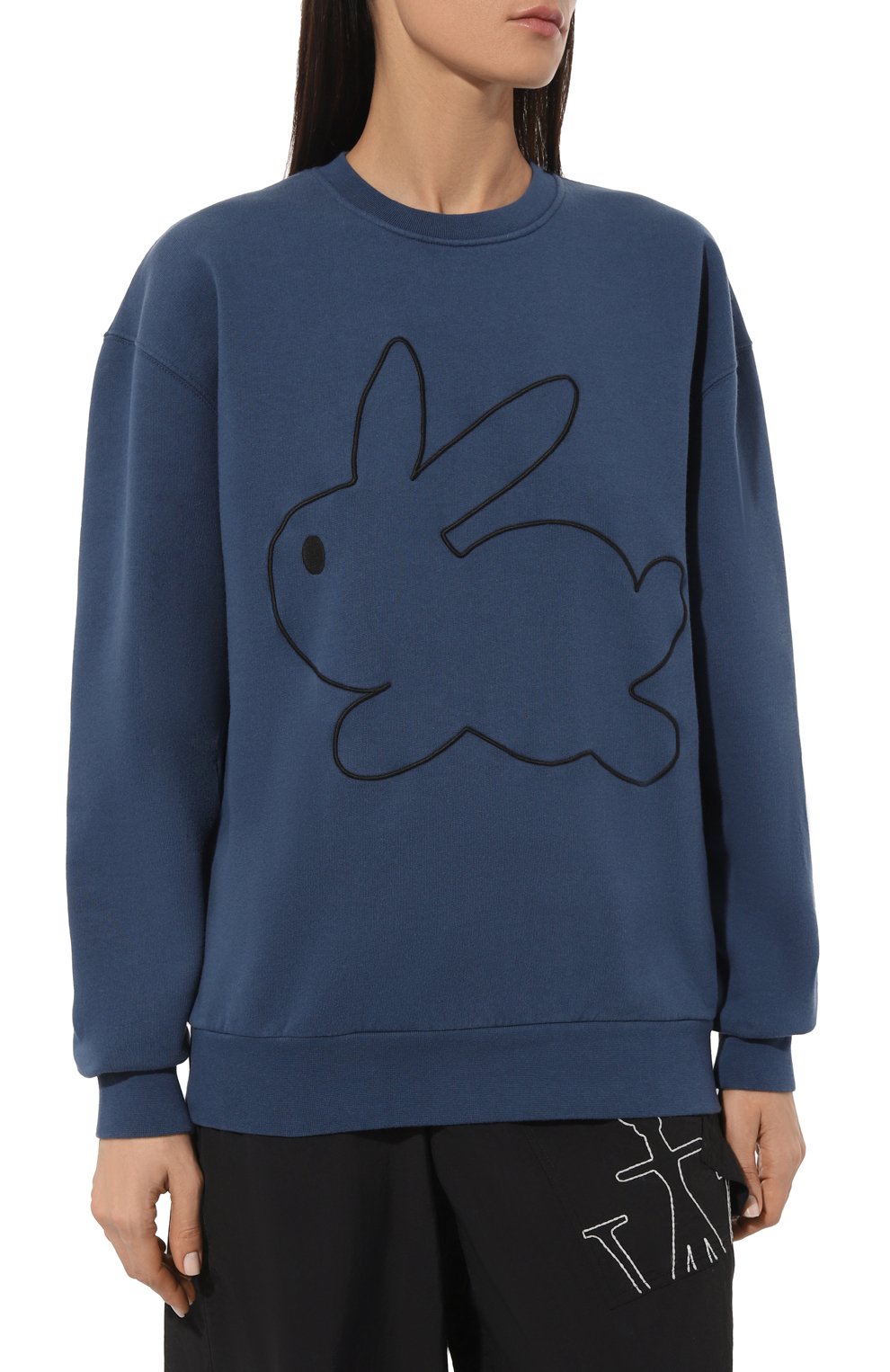 Хлопковый свитшот JW ANDERSON синего цвета по цене 29250 руб., арт. JW0128 PG1216, фото 3 Хлопковый свитшот JW ANDERSON, арт. JW0128 PG1216, фото 3