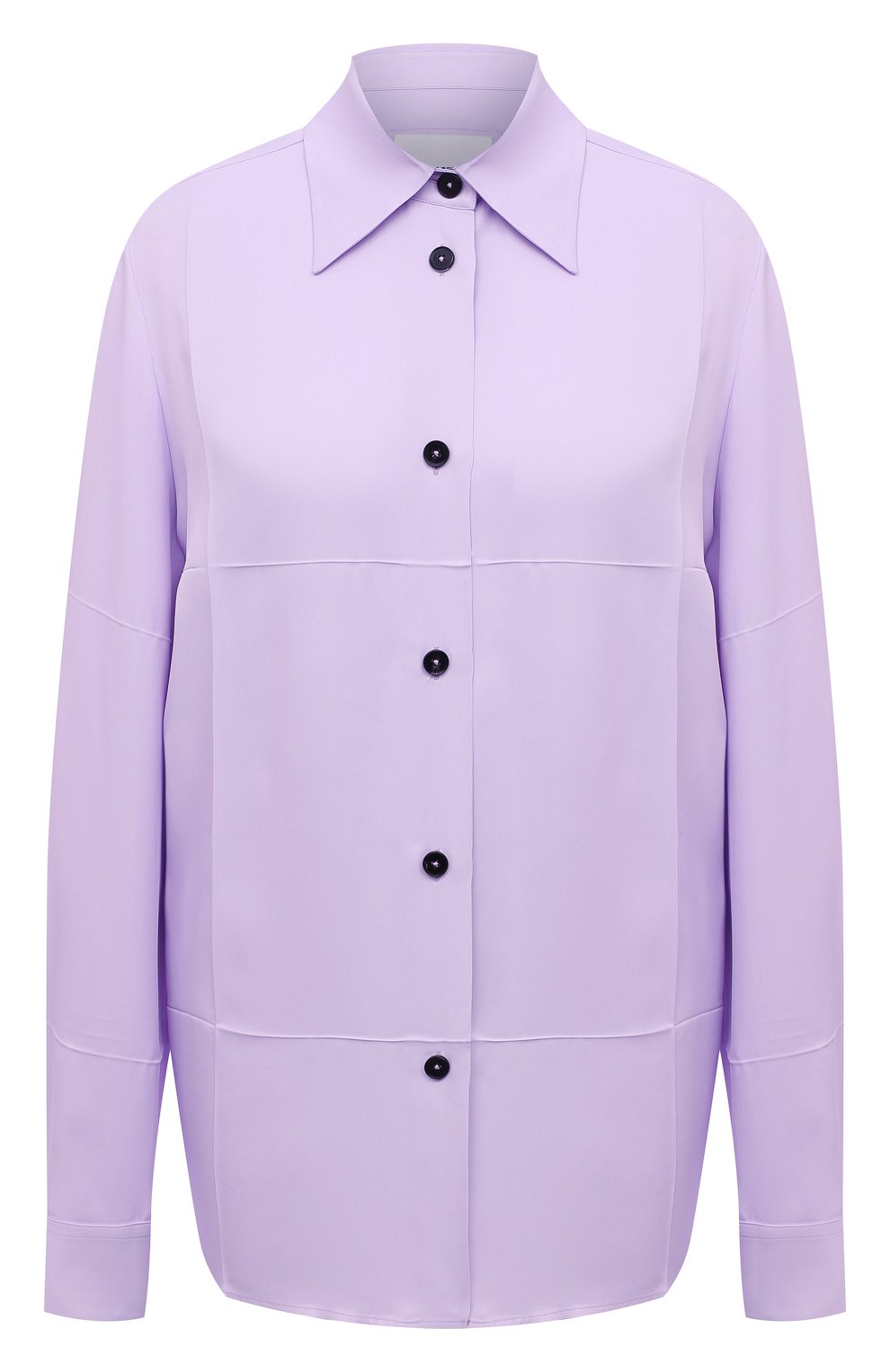 Рубашка из вискозы JIL SANDER сиреневого цвета по цене 96200 руб., арт. JSWT605306-WT381500, фото 1 Рубашка из вискозы JIL SANDER, арт. JSWT605306-WT381500, фото 1