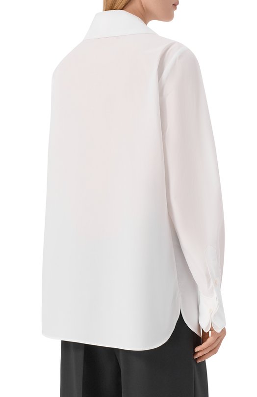 Хлопковая блузка Nina Ricci 25ACT0029/C01077 Белый  25ACT0029/C01077 Фото 4