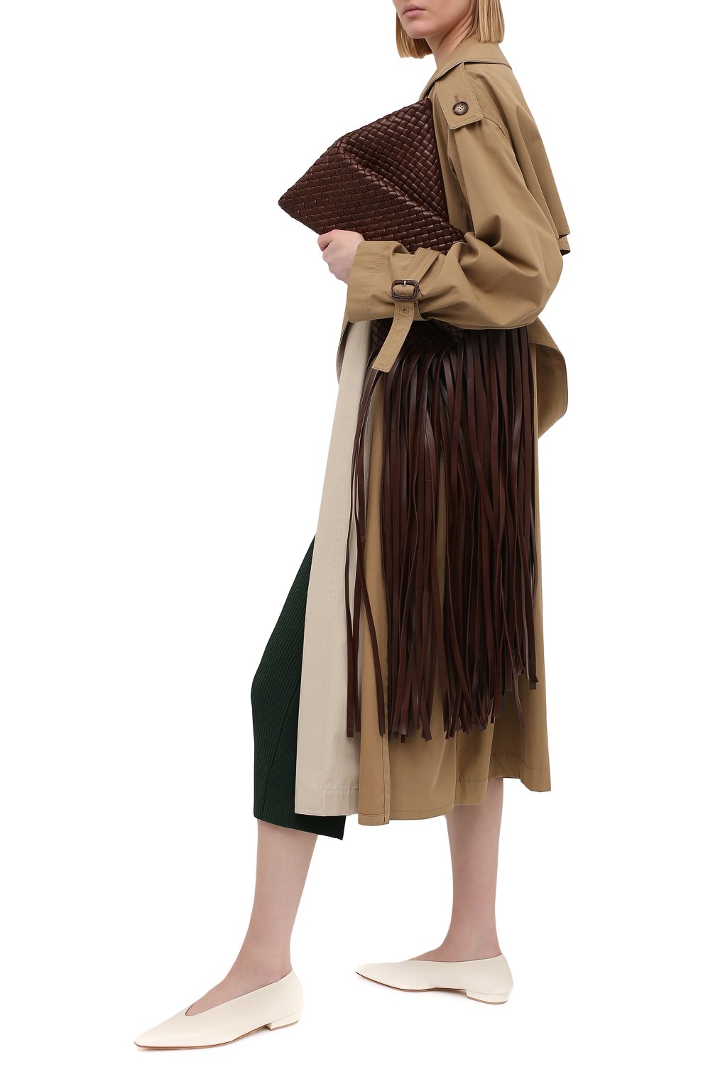 Кожаные балетки almond BOTTEGA VENETA, арт. 608872/VBSD0, фото 2