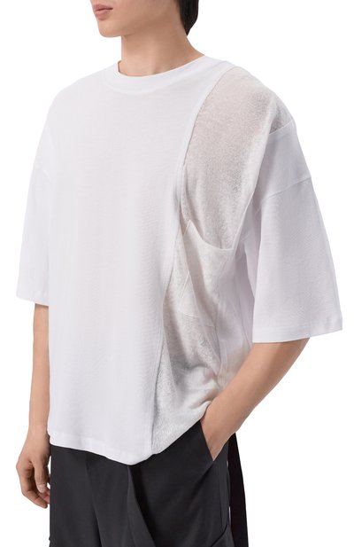 Хлопковая футболка ISABEL BENENATO белого цвета по цене 46050 руб., арт. UJ21S26, фото 3 Хлопковая футболка ISABEL BENENATO, арт. UJ21S26, фото 3