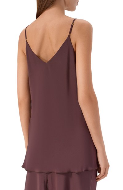 Шелковый топ NOBLE&BRULEE коричневого цвета по цене 35000 руб., арт. NB04/280526/03, фото 4 Шелковый топ NOBLE&BRULEE, арт. NB04/280526/03, фото 4