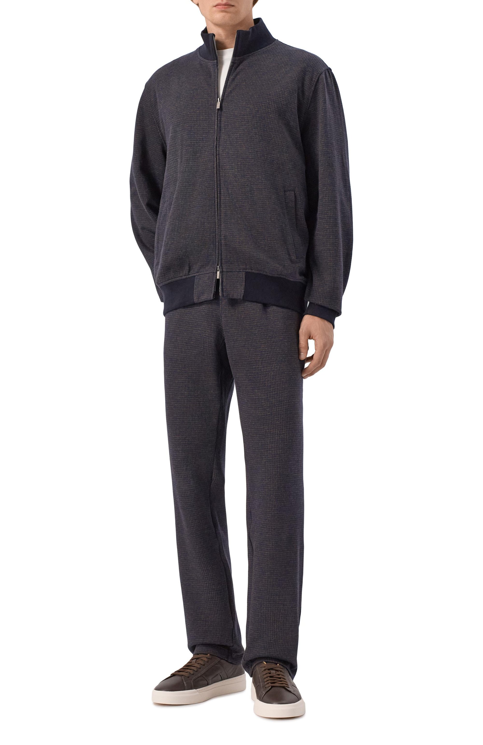 Хлопковая толстовка ANDREA CAMPAGNA темно-синего цвета по цене 85450 руб., арт. 19M466.SZ00.CAMP./56, фото 2 Хлопковая толстовка ANDREA CAMPAGNA, арт. 19M466.SZ00.CAMP./56, фото 2