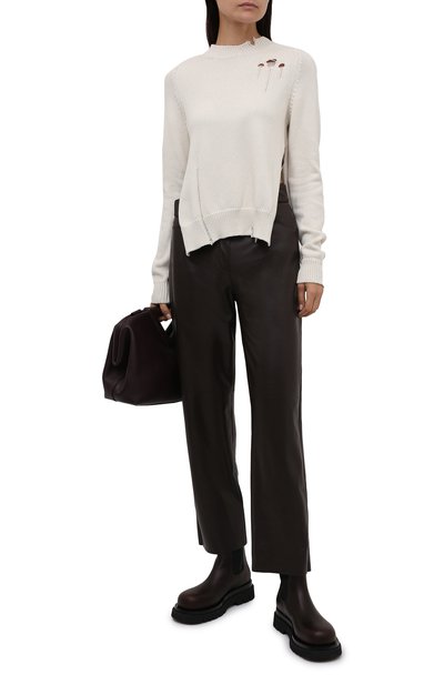 Хлопковый свитер MAISON MARGIELA кремового цвета по цене 54650 руб., арт. S51GP0218/S17663, фото 2 Хлопковый свитер MAISON MARGIELA, арт. S51GP0218/S17663, фото 2