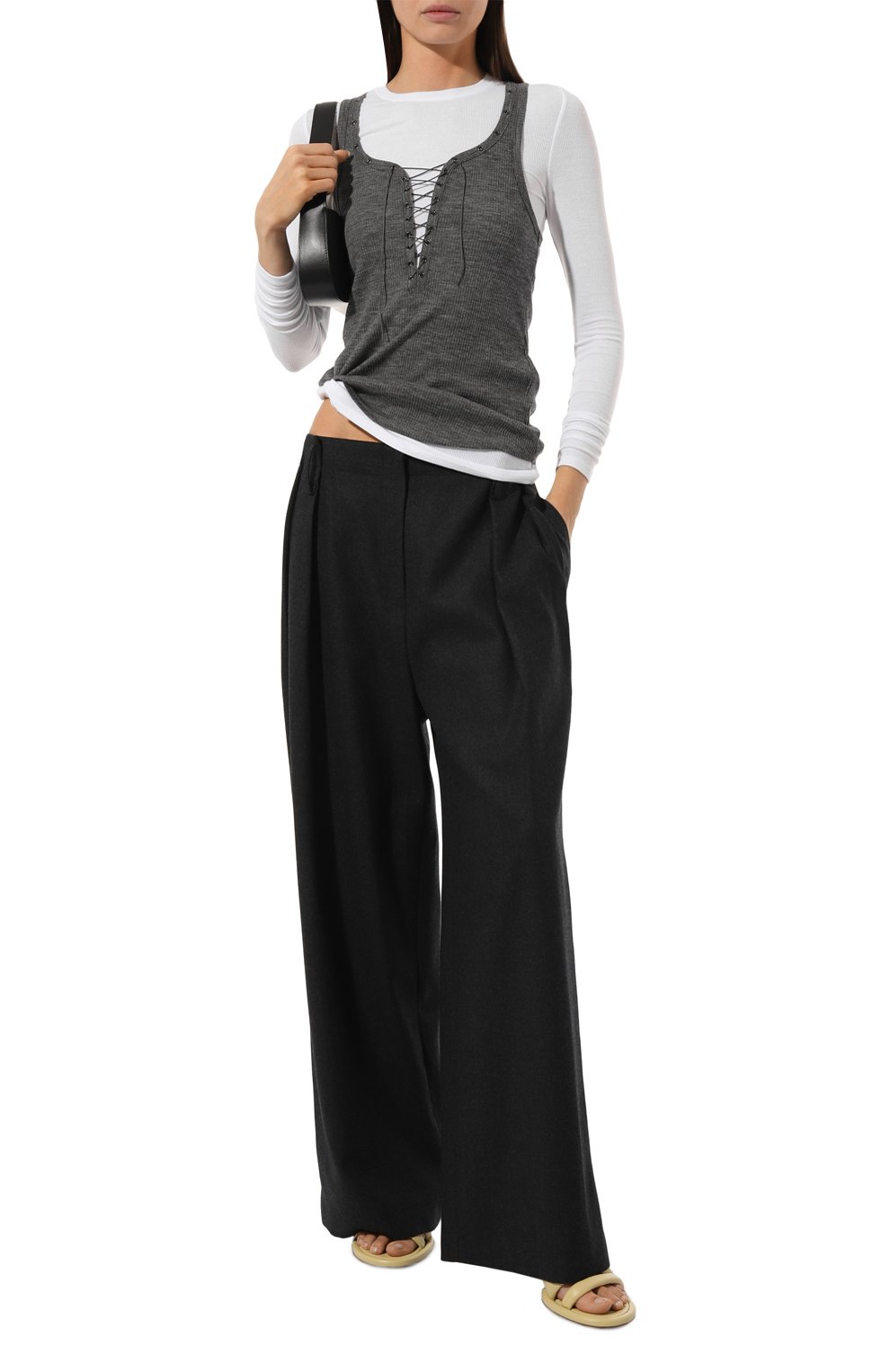 Шерстяная майка DOROTHEE SCHUMACHER серого цвета по цене 28050 руб., арт. 323202, фото 2 Шерстяная майка DOROTHEE SCHUMACHER, арт. 323202, фото 2