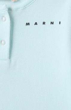 Детский комплект из футболки и шорт MARNI голубого цвета, арт. M01442/M00UL | Фото 6 (Нос: Не проставлено; Материал сплава: Проставлено; Кросс-КТ НВ: Костюм; Материал внешний: Хлопок; Ростовка одежда: 3 мес | 62 см, 9 мес | 74 см, 6 мес | 68 см)