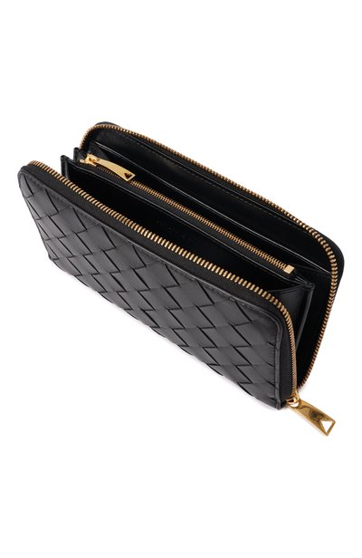 Кожаное портмоне BOTTEGA VENETA черного цвета по цене 135500 руб., арт. 814674/V48C2, фото 3 Кожаное портмоне BOTTEGA VENETA, арт. 814674/V48C2, фото 3