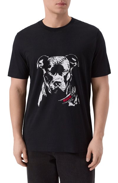 Хлопковая футболка HUGO, арт. 50553779, фото 3