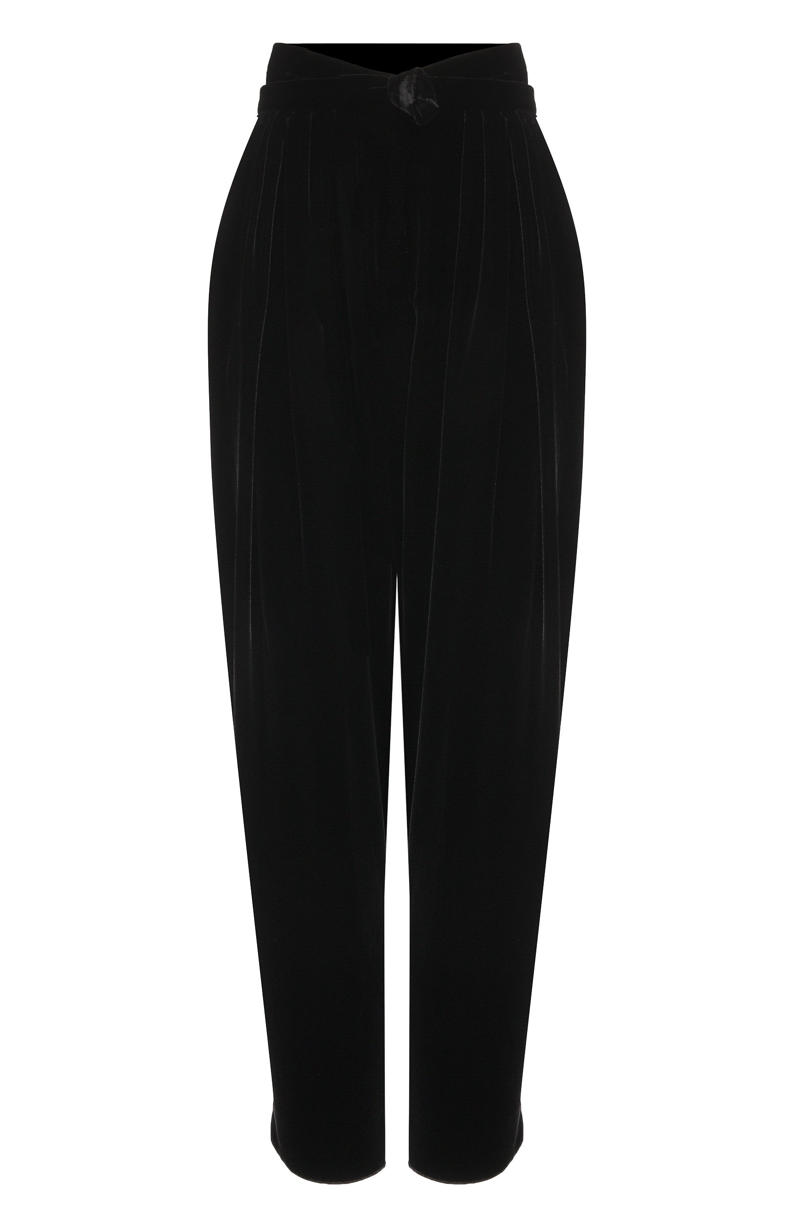 Брюки из вискозы и шелка GIORGIO ARMANI черного цвета по цене 358000 руб., арт. GW003470/TE10831, фото 1 Брюки из вискозы и шелка GIORGIO ARMANI, арт. GW003470/TE10831, фото 1