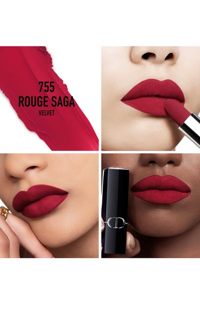 Помада для губ с вельветовым финишем rouge dior, оттенок 755 красная сага (3,5g) DIOR, арт. C035600755, фото 3