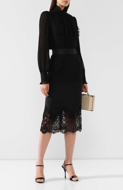 Юбка из смеси шелка и хлопка DOLCE & GABBANA, арт. F4B02T/FU1KA, фото 2