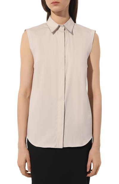 Хлопковая рубашка BRUNELLO CUCINELLI кремового цвета по цене 68800 руб., арт. M0091MA616, фото 3 Хлопковая рубашка BRUNELLO CUCINELLI, арт. M0091MA616, фото 3