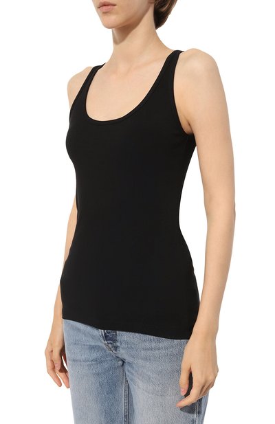 Хлопковая майка TOTEME черного цвета по цене 14800 руб., арт. 241-WRT1053-FB0094, фото 3 Хлопковая майка TOTEME, арт. 241-WRT1053-FB0094, фото 3