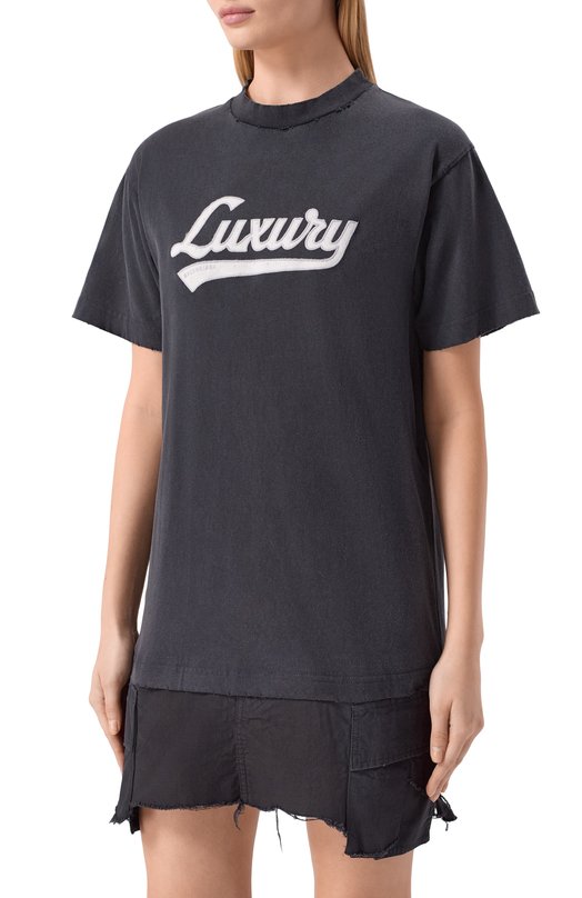 Хлопковое платье Balenciaga 850644/TSP01 Чёрный  850644/TSP01 Фото 3