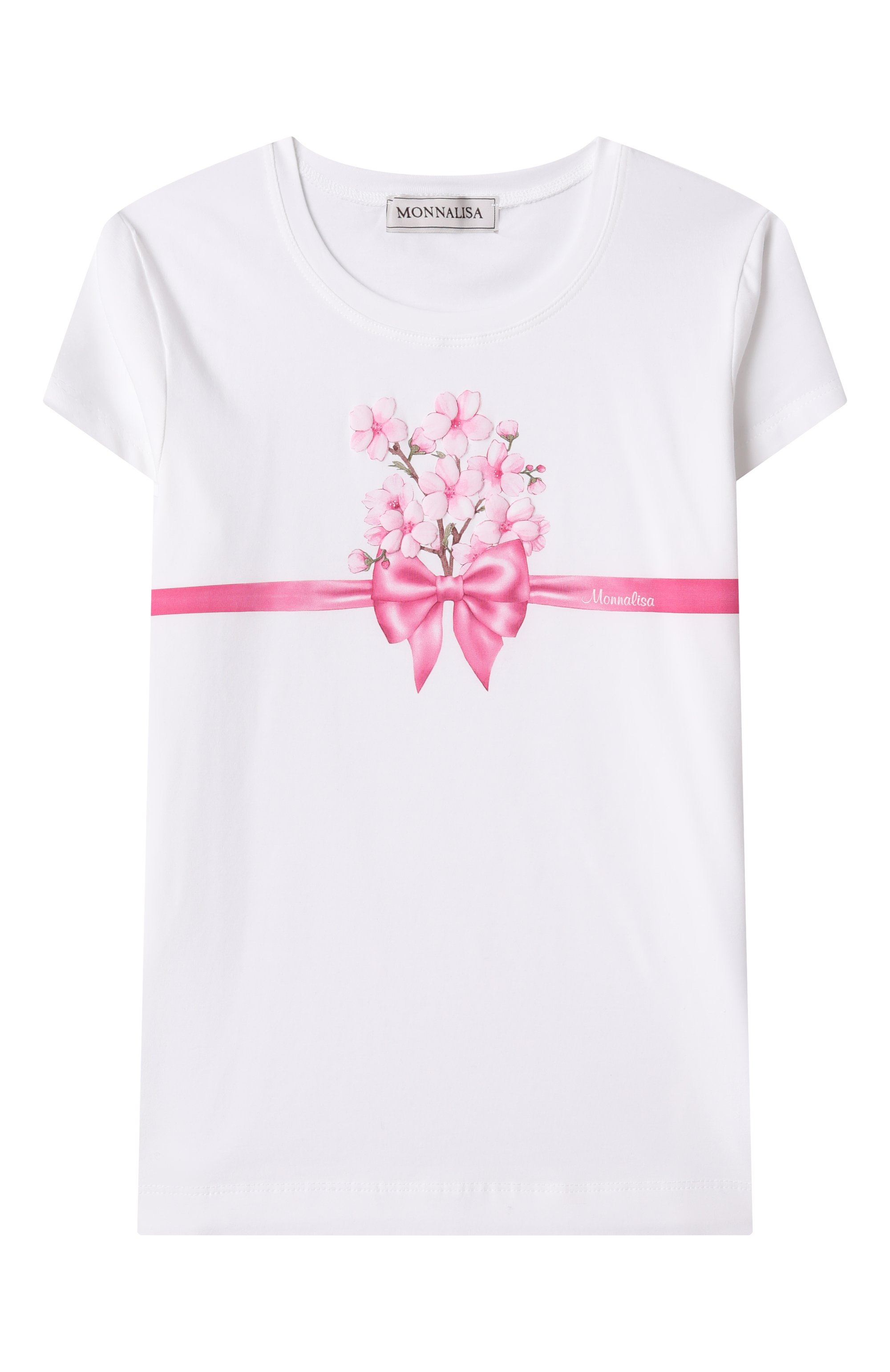 Хлопковая футболка MONNALISA, арт. 11E609, фото 1
