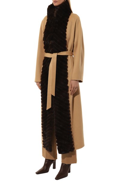 Кашемировое пальто с отделкой из меха норки SABLEFUR, арт. 72213-SB-13, фото 3