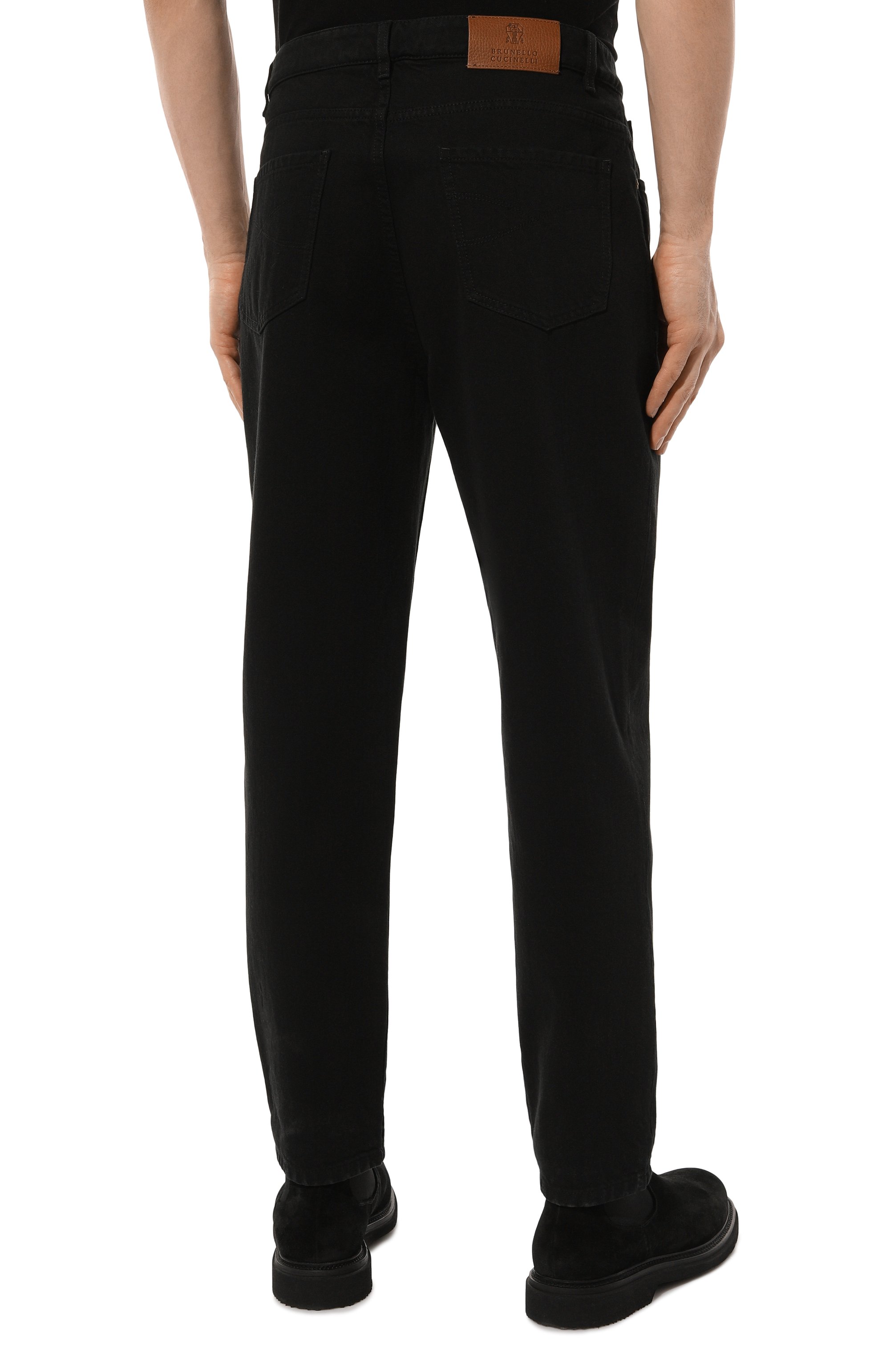 Джинсы straight fit BRUNELLO CUCINELLI черного цвета по цене 94150 руб., арт. M262PB2275, фото 4 Джинсы straight fit BRUNELLO CUCINELLI, арт. M262PB2275, фото 4