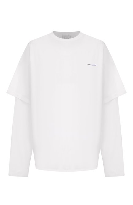 Мужская хлопковый лонгслив VETEMENTS, арт. UA65LS220W/LIGHT JERSEY