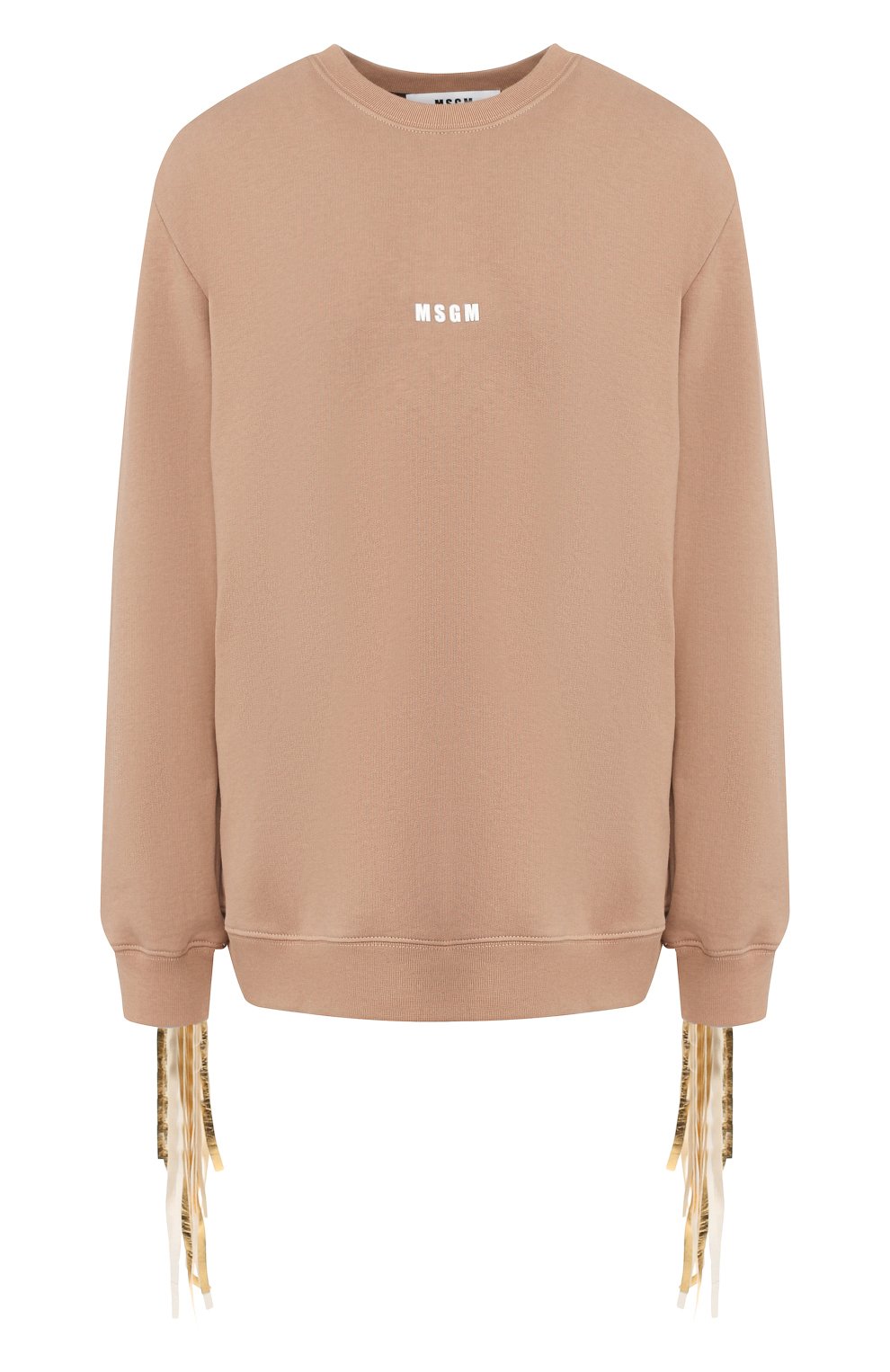 Хлопковый свитшот MSGM бежевого цвета по цене 25850 руб., арт. 2741MDM104 195799, фото 1 Хлопковый свитшот MSGM, арт. 2741MDM104 195799, фото 1