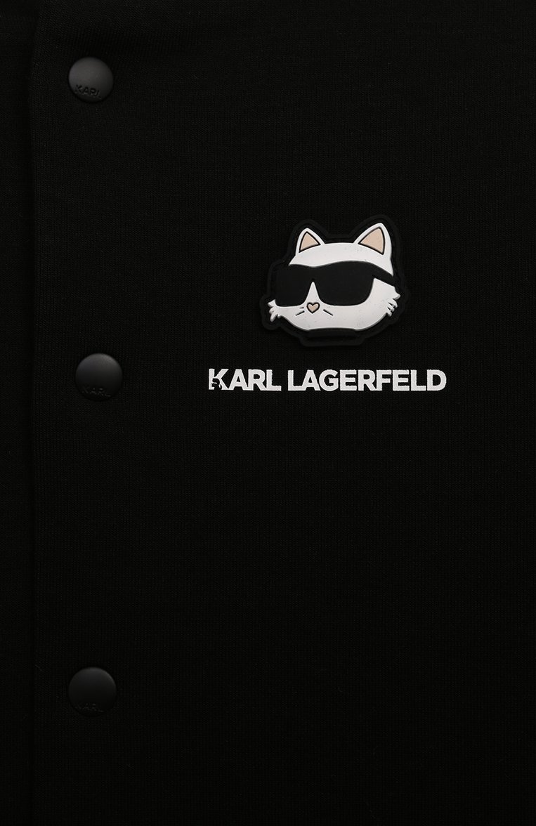 Детский комплект из трех предметов KARL LAGERFELD KIDS черно-белого цвета, арт. Z30285. | Фото 8 (Нос: Не проставлено; Материал сплава: Проставлено; Кросс-КТ НВ: Костюм; Ростовка одежда: 9 мес | 74 см, 18 мес | 86 см, 12 мес | 80 см)