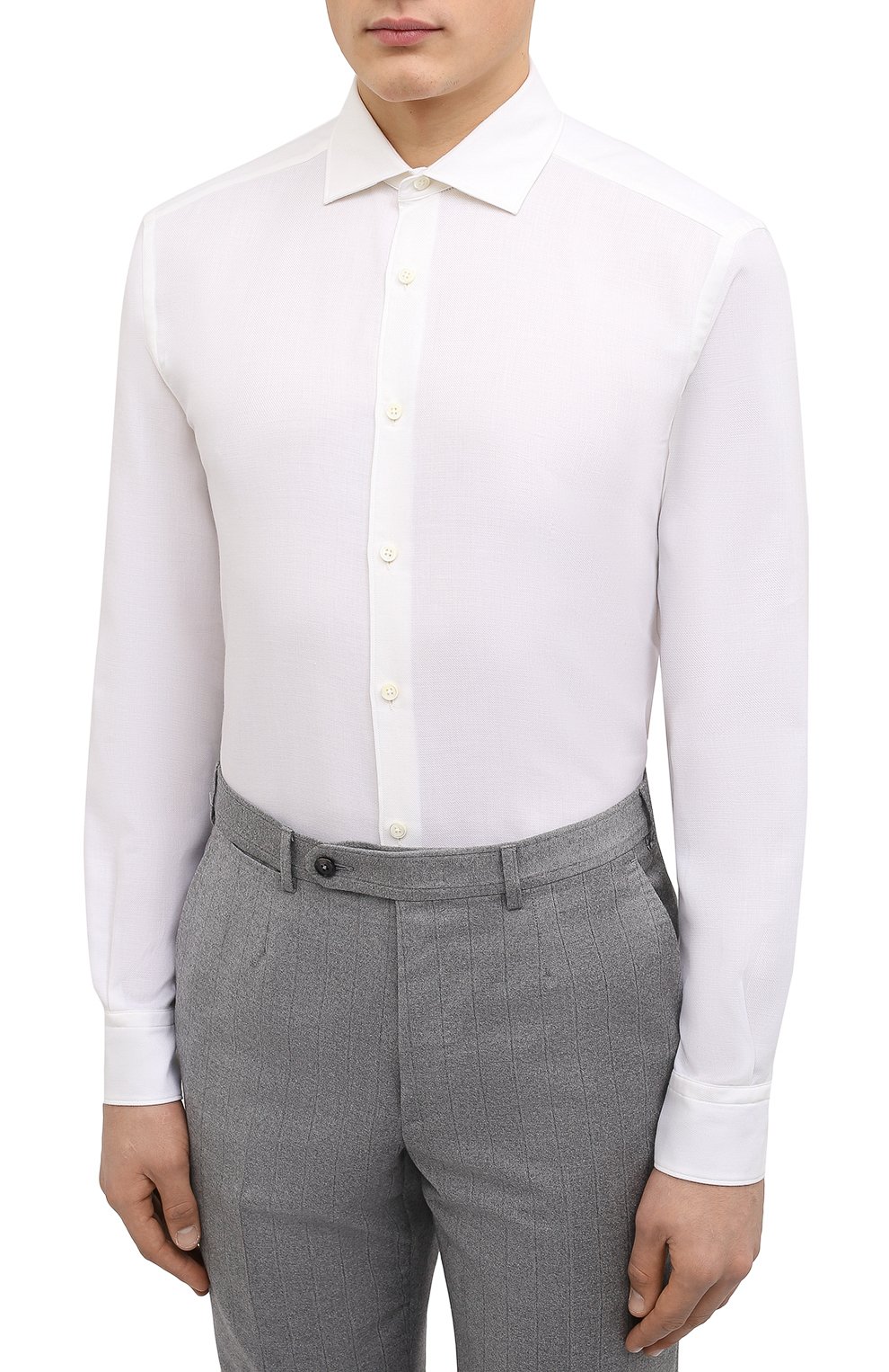 Сорочка из хлопка и кашемира ZEGNA, арт. UVX44/SRF5, фото 3