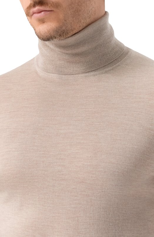Водолазка из кашемира и шелка MVST BM18-302PLG0 Бежевый  BM18-302PLG0 Фото 5