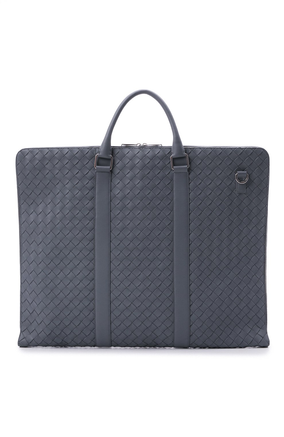 Кожаный кофр BOTTEGA VENETA серого цвета по цене 338500 руб., арт. 669369/V0E51, фото 1 Кожаный кофр BOTTEGA VENETA, арт. 669369/V0E51, фото 1