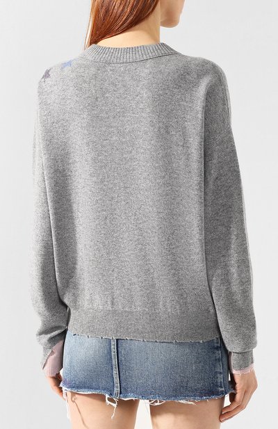 Кашемировый пуловер ZADIG AND VOLTAIRE серого цвета по цене 47900 руб., арт. SHMZ1107F, фото 4 Кашемировый пуловер ZADIG AND VOLTAIRE, арт. SHMZ1107F, фото 4