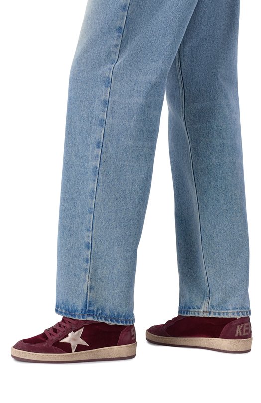 Комбинированные кеды Ball Star Golden Goose Deluxe Brand GWF00117.F007476 Бордовый  GWF00117.F007476 Фото 2