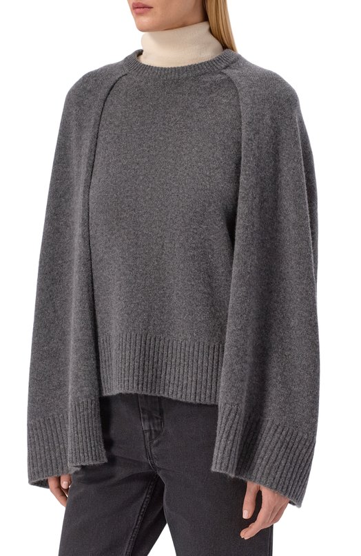 Кашемировый свитер TOTEME 261-WRT0635-YA0235 Серый  261-WRT0635-YA0235 Фото 3