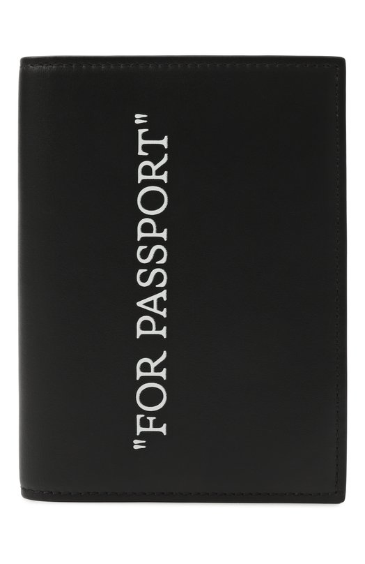 Кожаная обложка для паспорта Off-White 0MND090F25LEA001 Чёрный 0MND090F25LEA001