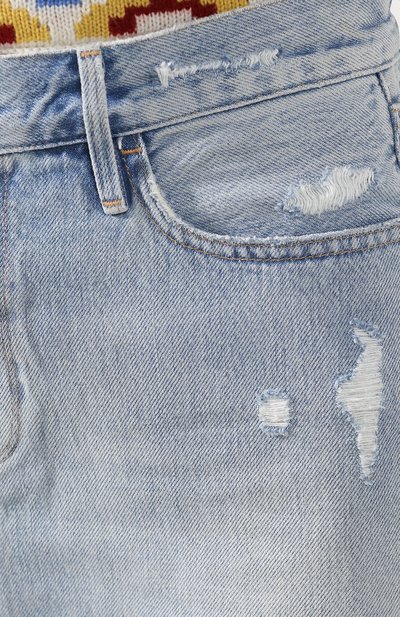 Джинсовая юбка FRAME DENIM голубого цвета по цене 17950 руб., арт. LMSKSF385, фото 5 Джинсовая юбка FRAME DENIM, арт. LMSKSF385, фото 5