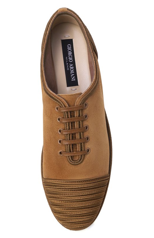 Замшевые кеды Giorgio Armani GW002693/AF23042 Коричневый  GW002693/AF23042 Фото 6