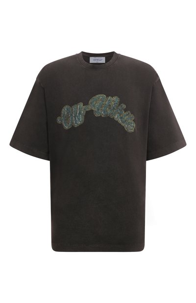 Мужская хлопковая футболка OFF-WHITE, арт. 0MAA120S24JER013