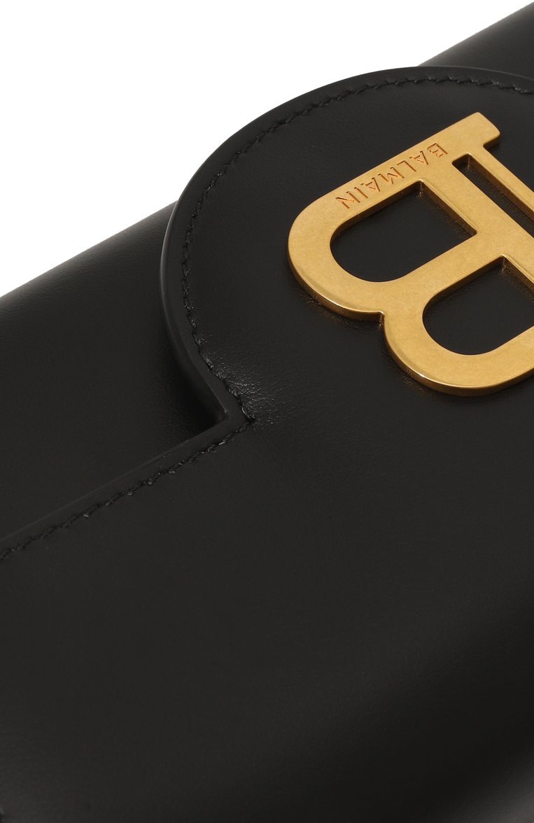 Женская сумка buzz BALMAIN черного цвета, арт. CN10N197/LAVE | Фото 3 (Размер: mini; Ремень/цепочка: На ремешке; Материал: Натуральная кожа; Сумки-технические: Сумки через плечо)