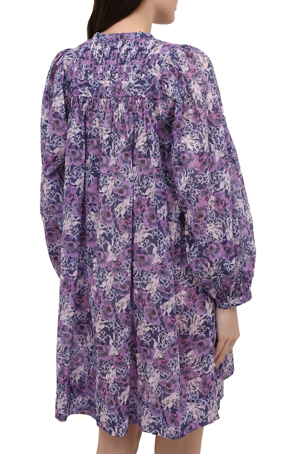 Хлопковое платье ISABEL MARANT ETOILE фиолетового цвета по цене 37200 руб., арт. R01591-21P009E/VIRGINIE, фото 4 Хлопковое платье ISABEL MARANT ETOILE, арт. R01591-21P009E/VIRGINIE, фото 4