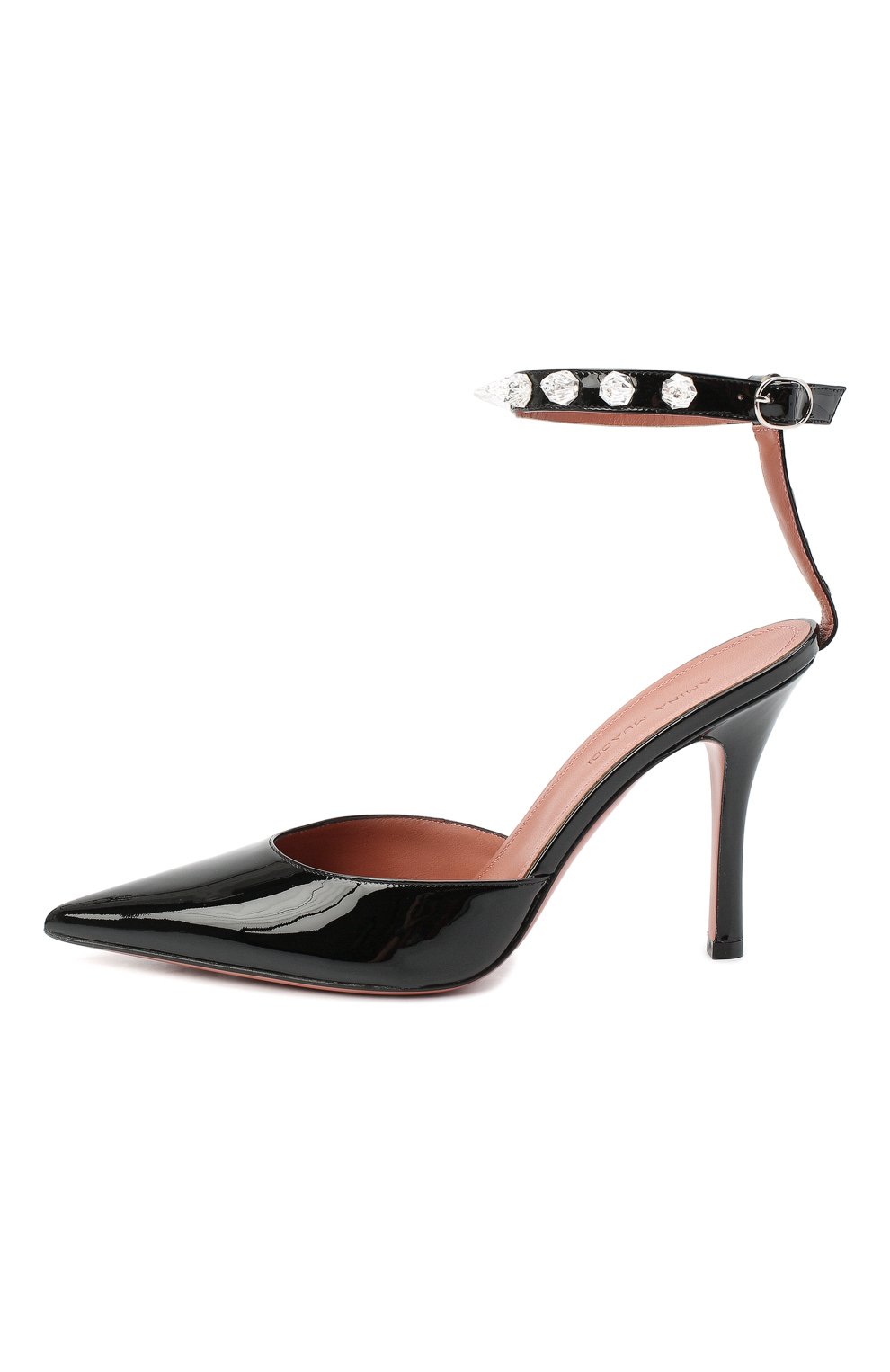 Кожаные туфли julia AMINA MUADDI, арт. JULIATPUMP/PATENT/BLACK+WHITE, фото 3