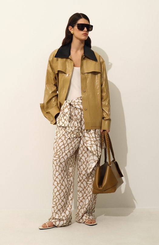 Кожаные сандалии Jil Sander J15WP0169/P8389 Кремовый  J15WP0169/P8389 Фото 8