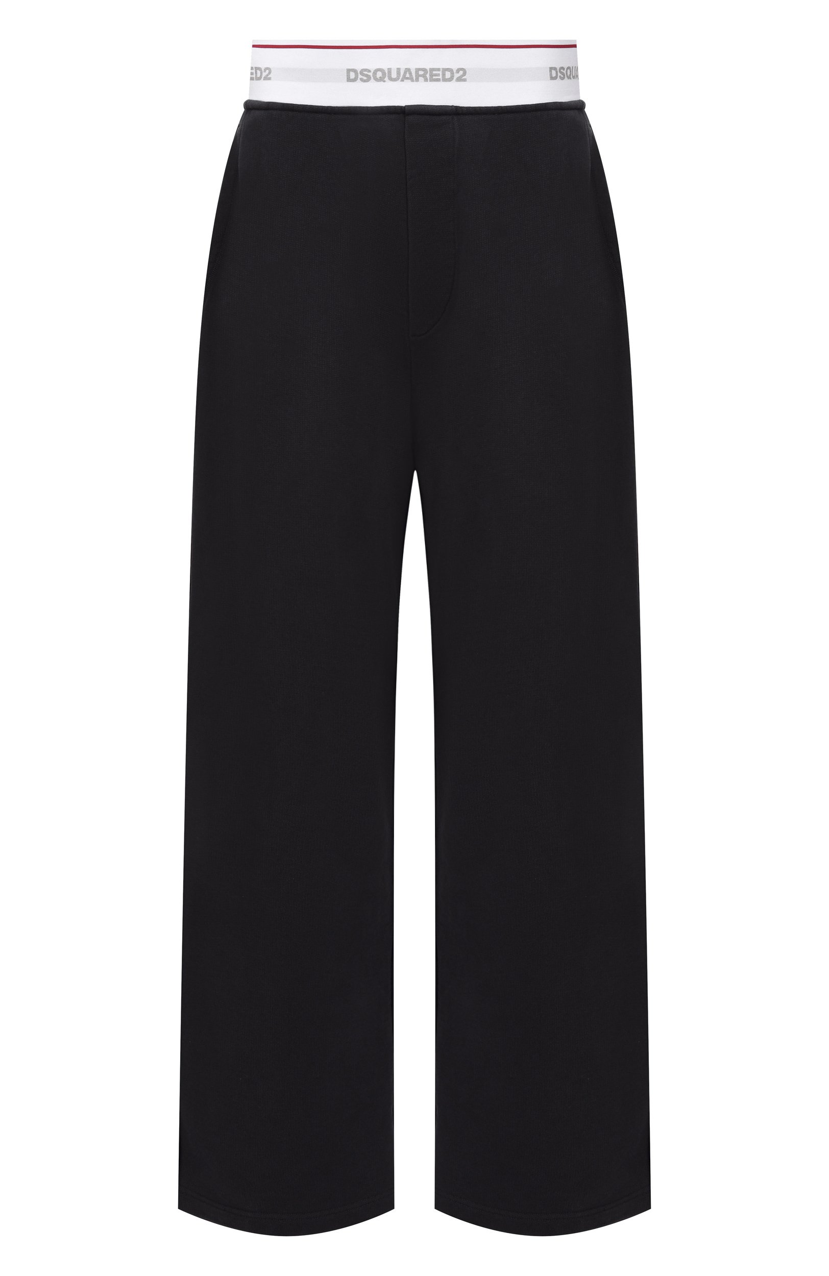 Хлопковые брюки DSQUARED2 черного цвета по цене 49950 руб., арт. S74KB1152/D25028, фото 1 Хлопковые брюки DSQUARED2, арт. S74KB1152/D25028, фото 1