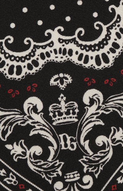 Шелковый галстук DOLCE & GABBANA черно-белого цвета по цене 23450 руб., арт. GT149E/G0WLN, фото 3 Шелковый галстук DOLCE & GABBANA, арт. GT149E/G0WLN, фото 3