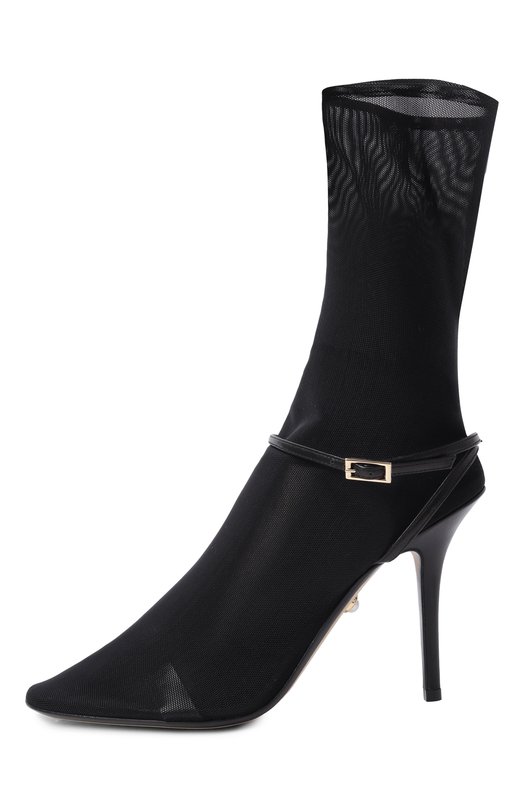 Текстильные ботильоны Kaia 95 Alevi Milano L26S7001.R.0116997/NET Чёрный  L26S7001.R.0116997/NET Фото 4