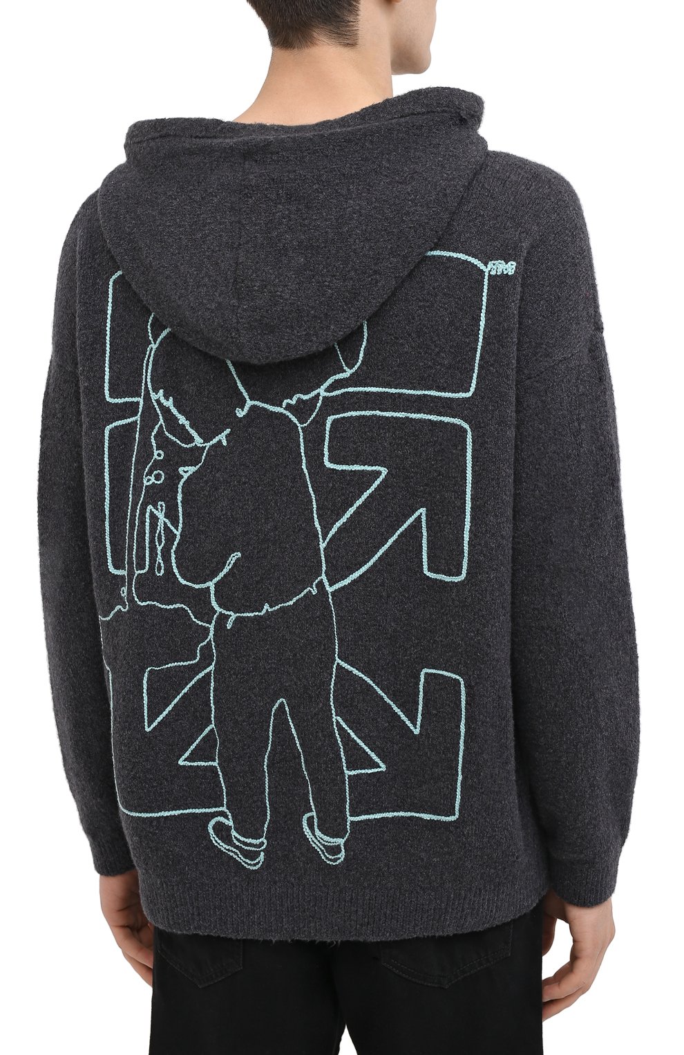 Хлопковое худи OFF-WHITE, арт. 0MHA089E20KNI0011045, фото 4