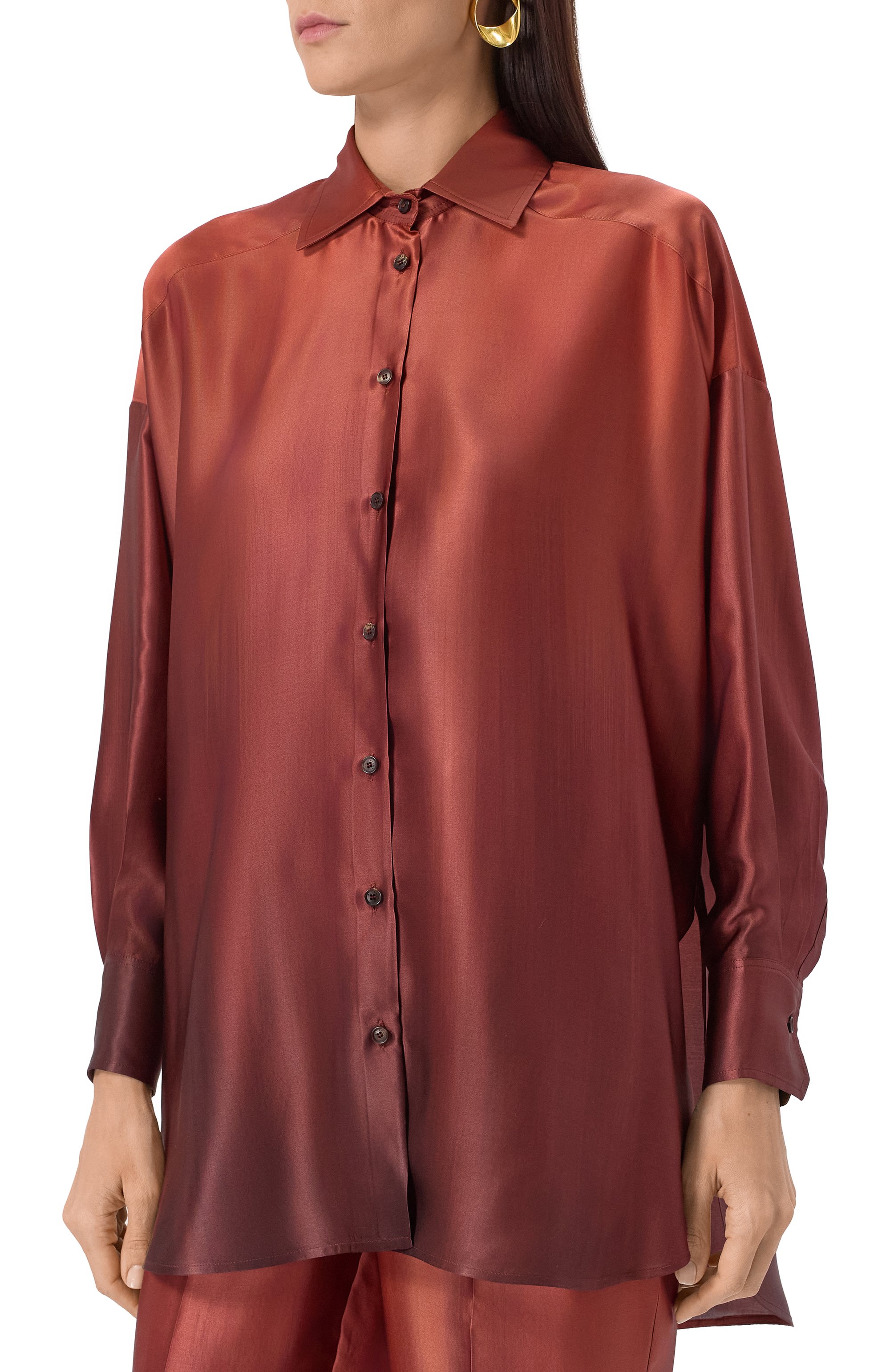 Шелковая блузка KITON, арт. D51402K0909E02, фото 3