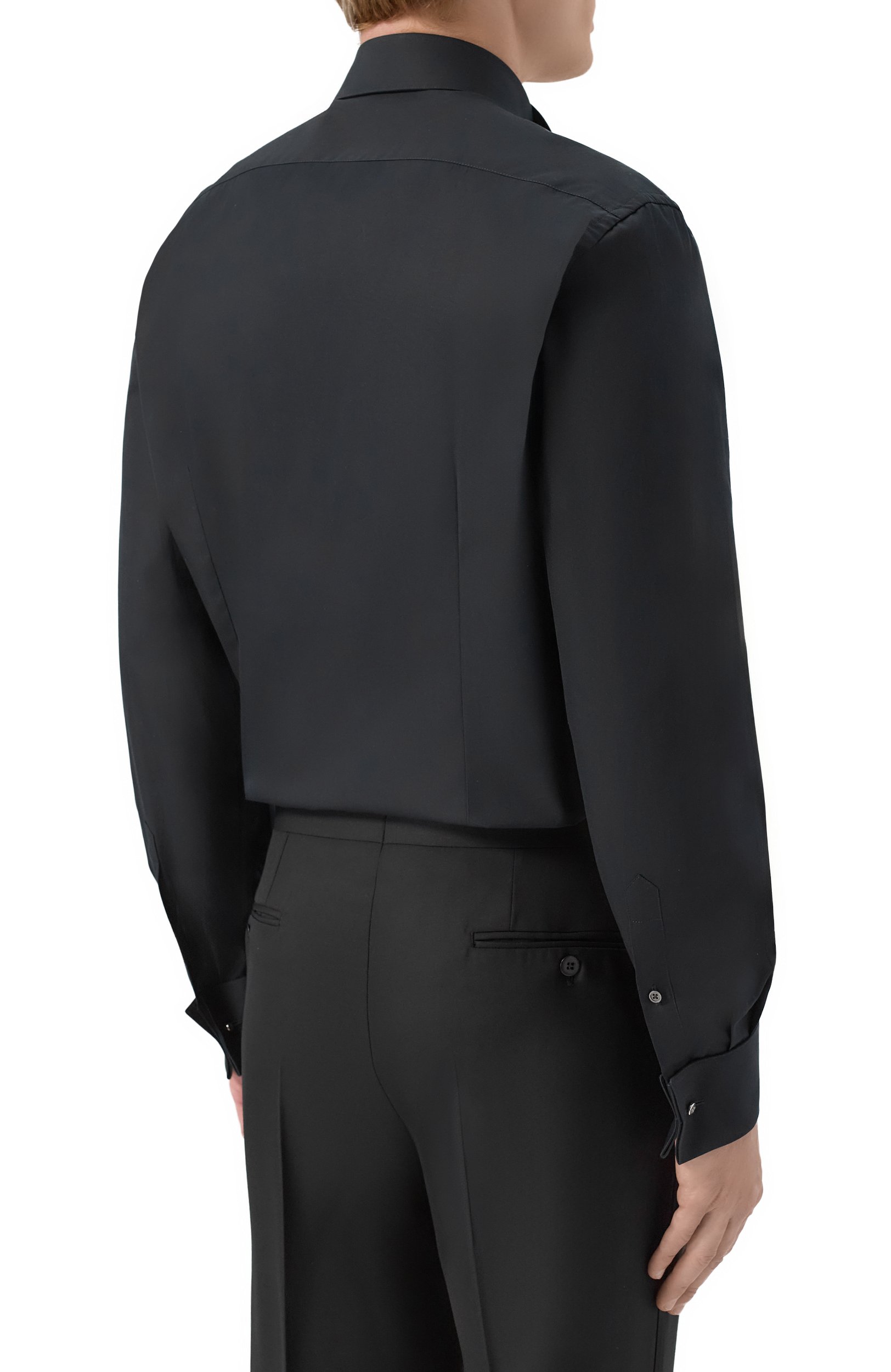 Хлопковая сорочка CORNELIANI черного цвета по цене 44850 руб., арт. 28P916/2A91082, фото 4 Хлопковая сорочка CORNELIANI, арт. 28P916/2A91082, фото 4
