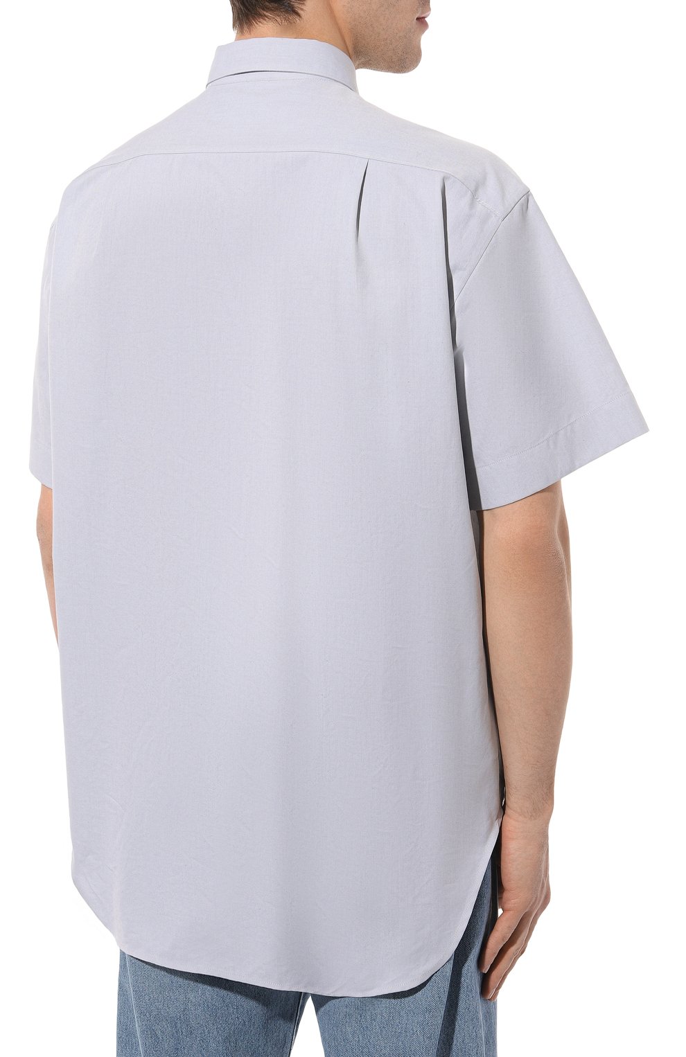 Хлопковая рубашка GIORGIO ARMANI голубого цвета по цене 58850 руб., арт. 4SGCC099/T04S6, фото 4 Хлопковая рубашка GIORGIO ARMANI, арт. 4SGCC099/T04S6, фото 4