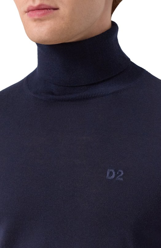 Шерстяная водолазка Dsquared2 S74HA1440/S18310 Синий  S74HA1440/S18310 Фото 5