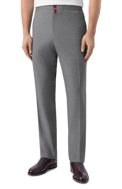 Шерстяные брюки KITON серого цвета по цене 232000 руб., арт. UPLACRK0123G01, фото 3 Шерстяные брюки KITON, арт. UPLACRK0123G01, фото 3