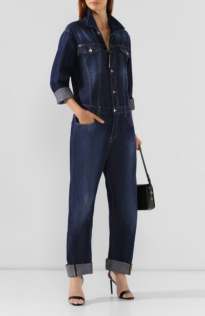 Джинсовый комбинезон DSQUARED2 синего цвета по цене 54650 руб., арт. S75FP0068/S30341, фото 2 Джинсовый комбинезон DSQUARED2, арт. S75FP0068/S30341, фото 2