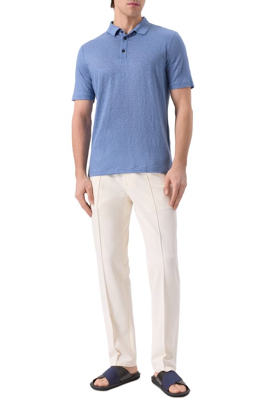 Кожаные шлепанцы Giorgio Armani X2P096/XR382 Синий  X2P096/XR382 Фото 3