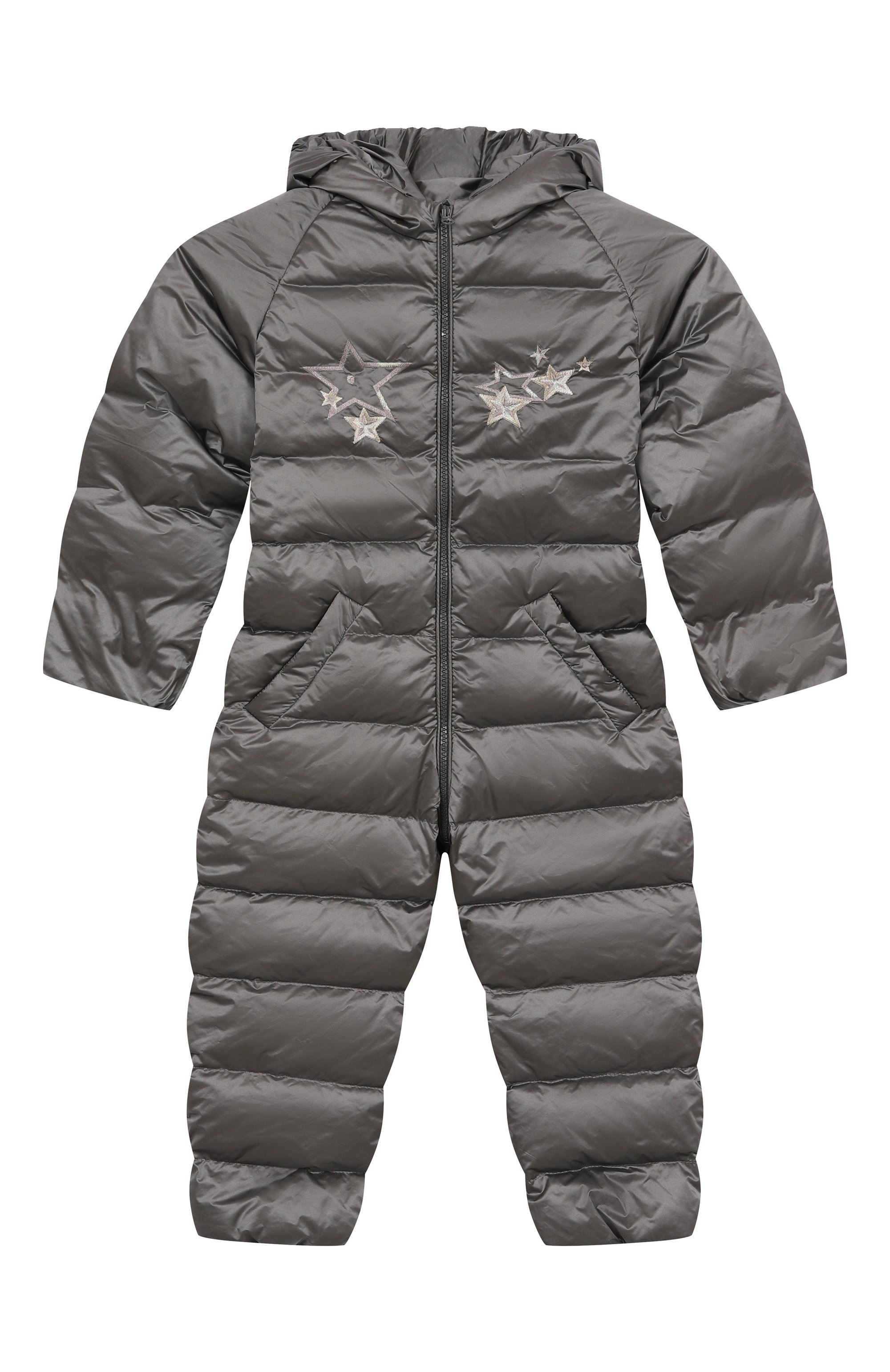 Пуховый комбинезон CHEPE серого цвета по цене 15000 руб., арт. 391399, фото 1 Пуховый комбинезон CHEPE, арт. 391399, фото 1